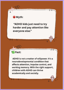 Myth vs facts about ADHD children
