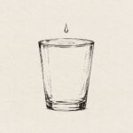 ADHD and anger illustration showing a nearly full glass with one final drop about to fall, representing emotional overload and reaching capacity.